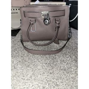 Michael Kors Taupe Hamilton Saffiano Leather Tote
